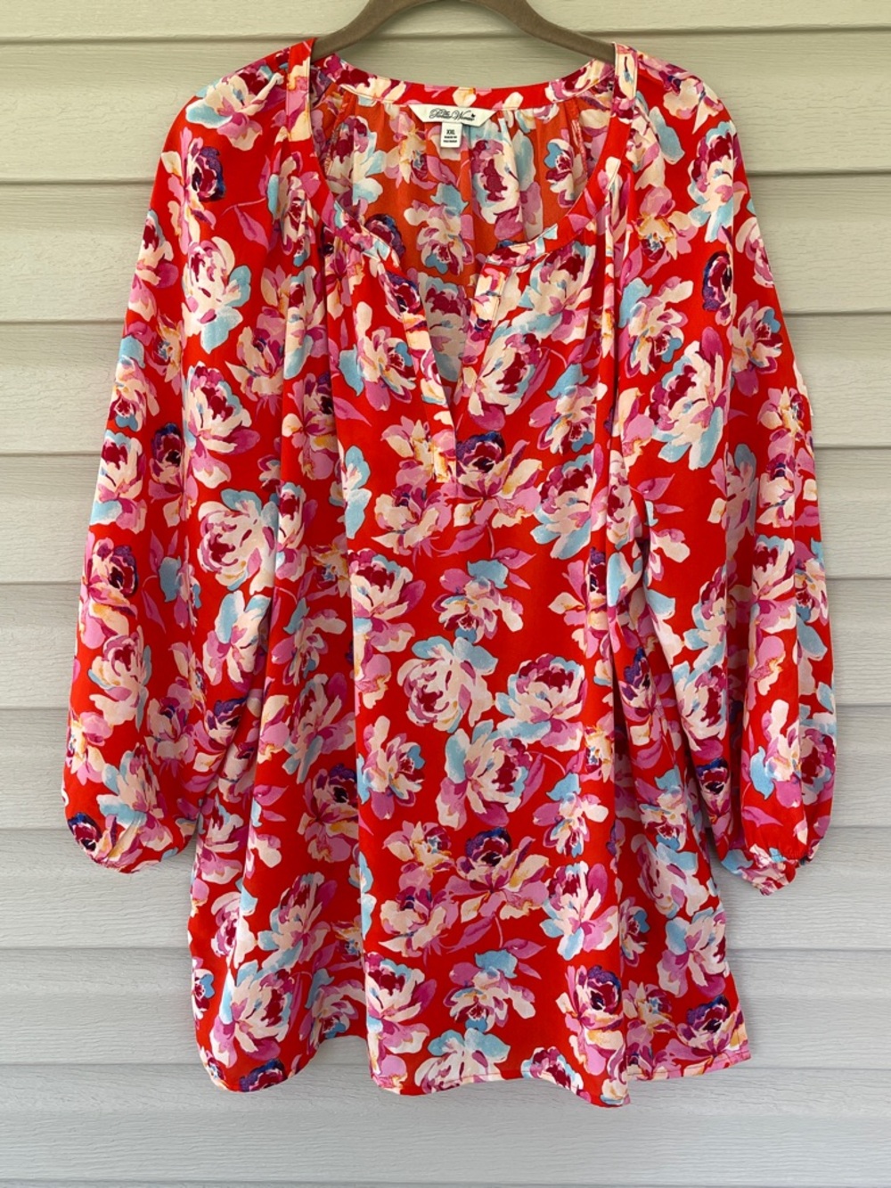 The Pioneer Woman 3/4 Sleeve Floral Blouse/Tunic Size XXL